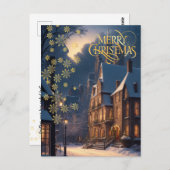 Kerstmis in de stad. briefkaart (Voorkant / Achterkant)