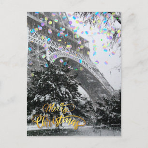 Kerstmis in de stad. briefkaart