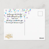 Kerstmis in de stad. briefkaart (Achterkant)