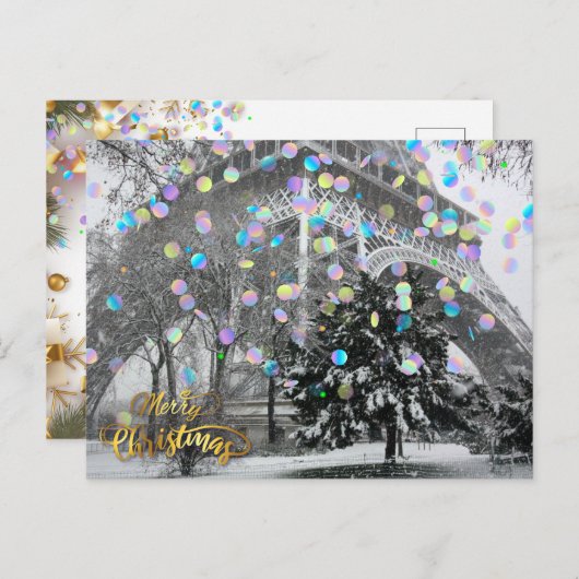 Kerstmis in de stad briefkaart (Voorkant / Achterkant)