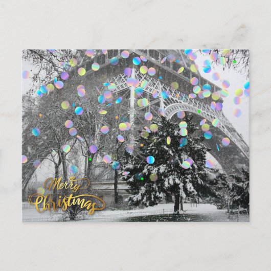 Kerstmis in de stad briefkaart (Voorkant)