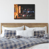 Kerstmis in de stad Brooklyn New York Foto Canvas Afdruk (Insitu (Slaapkamer))