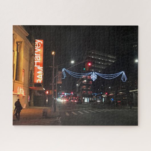 Kerstmis in de stad Brooklyn New York Foto Legpuzzel (Horizontaal)