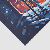 Kerstmis in de Stad Decoupage Ambachtspapier Tissuepapier (Detail)