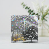 Kerstmis in de stad. Flat Card (Staand voorkant)