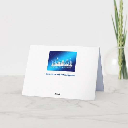 Kerstmis in de stad kerstkaart kaart (Achterkant)