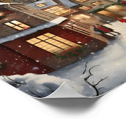 Kerstmis in de stad poster (Hoek)