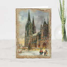 Kerstmis in de stad - Wenskaart Feestdagen Kaart