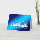 Kerstmis in de stad wenskaart kaart (Voorkant)
