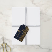 Kerstmis in de sterren | Kerstmis dorp Cadeaulabel (Met Touw)