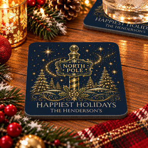Kerstmis in de Sterren Noordpool Bier Onderzetter