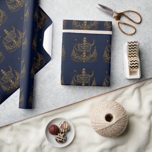 Kerstmis in de sterren | Noordpool Cadeaupapier (Crafts)
