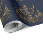 Kerstmis in de sterren | Noordpool Cadeaupapier (Rol Hoek)