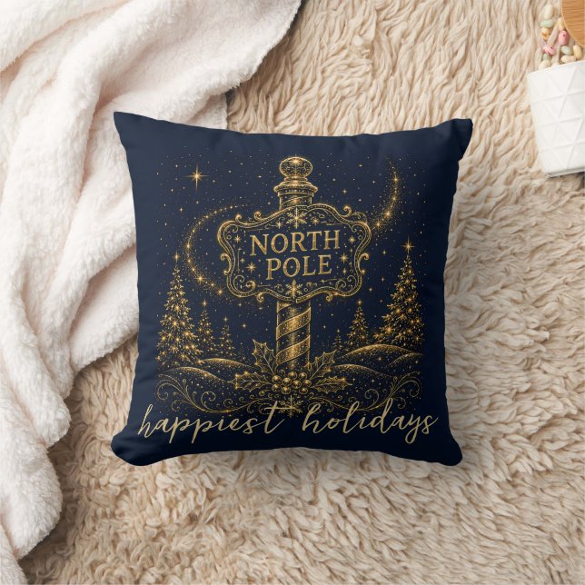 Kerstmis in de sterren | Noordpool Kussen (Deken)