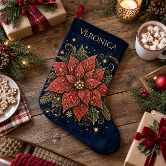 Kerstmis in de sterren | Poinsettia Grote Kerstsok