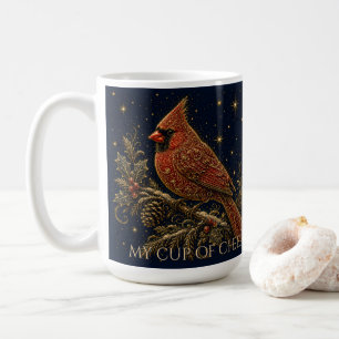 Kerstmis in de sterren Rood kardinaal Koffiemok