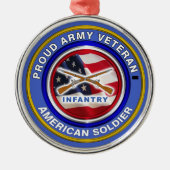 Kerstmis in de voorhoede van het leger metalen ornament (Voorkant)