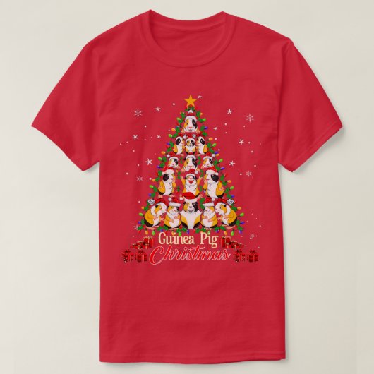 Kerstmis in de vorm van een cavia t-shirt (Design voorkant)