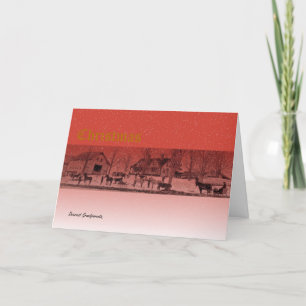 Kerstmis in de vroege jaren 1900 Maine Feestdagen Kaart