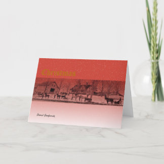 Kerstmis in de vroege jaren 1900 Maine Feestdagen Kaart