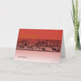 Kerstmis in de vroege jaren 1900 Maine Feestdagen Kaart