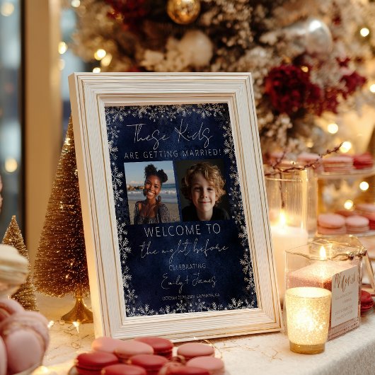 Kerstmis in de winter Deze kinderen Rehearsal Dinn Poster