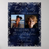 Kerstmis in de winter Deze kinderen Rehearsal Dinn Poster (Voorkant)