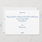 Kerstmis in de winter feestdagenkaart (Achterkant)