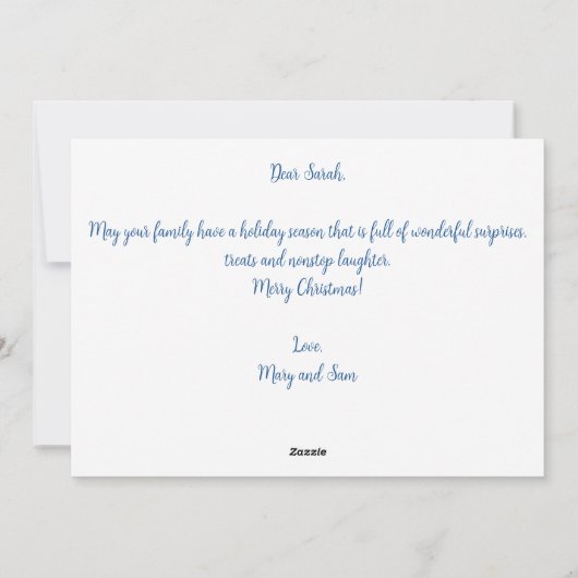 Kerstmis in de winter feestdagenkaart (Achterkant)