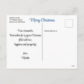 Kerstmis in de winter feestdagenkaart (Achterkant)