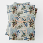 Kerstmis in de winter inpakpapier vel (In situ)