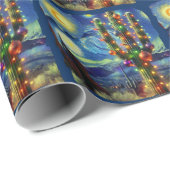 Kerstmis in de woestijn Zuidwest Saguaro Cactus Cadeaupapier (Rol Hoek)