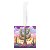 Kerstmis in de woestijn Zuidwest Saguaro Cactus Decoratie (Voorkant)