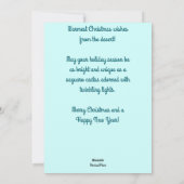 Kerstmis in de woestijn Zuidwest Saguaro Cactus Feestdagenkaart (Achterkant)