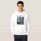 Kerstmis in de woestijn Zuidwest Saguaro Cactus Hoodie (Voorkant volledig)