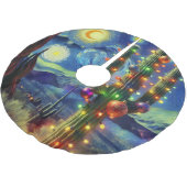 Kerstmis in de woestijn Zuidwest Saguaro Cactus Kerstboom Rok (Gekanteld)