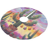 Kerstmis in de woestijn Zuidwest Saguaro Cactus Kerstboom Rok (Gekanteld)