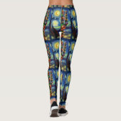 Kerstmis in de woestijn Zuidwest Saguaro Cactus Leggings (Achterkant)