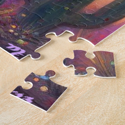 Kerstmis in de woestijn Zuidwest Saguaro Cactus Legpuzzel (Zijkant)