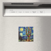 Kerstmis in de woestijn Zuidwest Saguaro Cactus Magneet (Insitu (Vaatwasser))