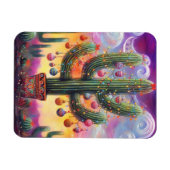 Kerstmis in de woestijn Zuidwest Saguaro Cactus Magneet (Horizontaal)