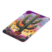 Kerstmis in de woestijn Zuidwest Saguaro Cactus Magneet (Linkerzijde)