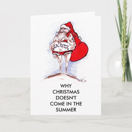 KERSTMIS IN DE ZOMER FEESTDAGEN KAART (Voorkant)