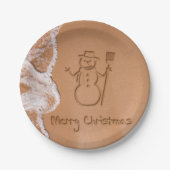 Kerstmis in de zomer papieren bordje (Voorkant)