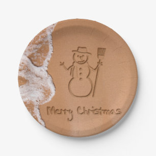 Kerstmis in de zomer papieren bordje