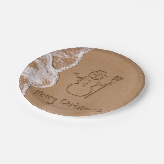 Kerstmis in de zomer papieren bordje (Gekanteld)