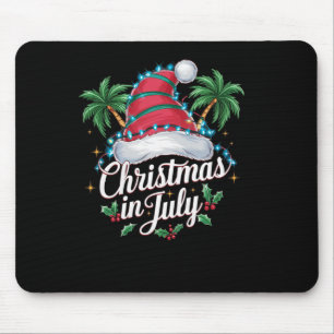 Kerstmis in de zomer Santa-hoed en palmbomen - Tro Muismat