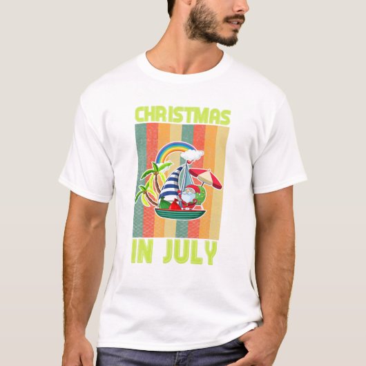 Kerstmis in de zomer van juli t-shirt (Voorkant)