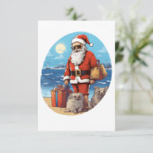 Kerstmis in de zomervakantie bedankkaart (Staand voorkant)