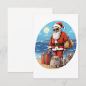 Kerstmis in de zomervakantie bedankkaart (Voorkant / Achterkant)